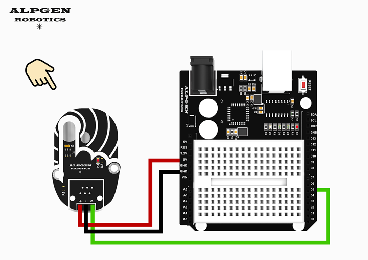 arduino dokunmatik buton örnek devre ve kod