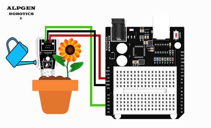 arduino toprak nem sensörü örnek devre ve kod