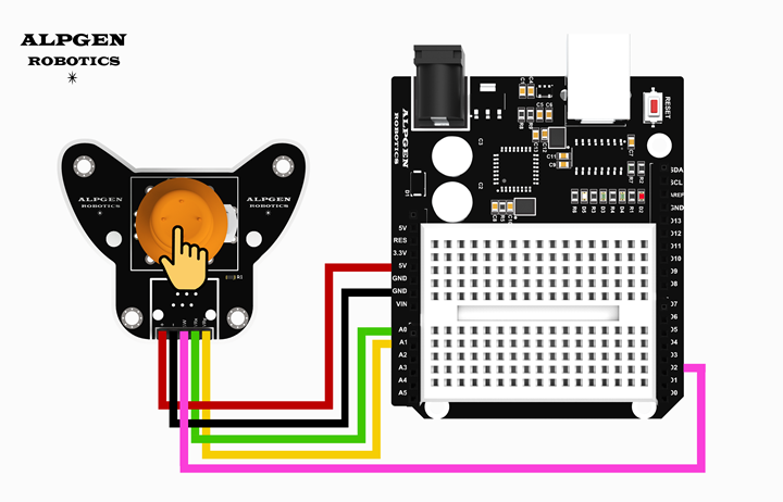arduino joystick devresi ve örnek kod